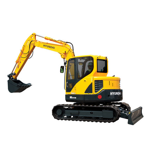 Excavadora mediana - R80CR-9A - HYUNDAI HEAYY INDUSTRIES - con orugas / Tier 3 / para obra de construcción