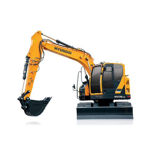 Excavadora intermedia - HX130LCR - HYUNDAI HEAYY INDUSTRIES - con orugas / diésel / para obra de construcción