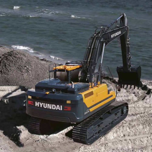 Excavadora intermedia - HX300AL - HYUNDAI HEAYY INDUSTRIES - con orugas / diésel / para obra de construcción