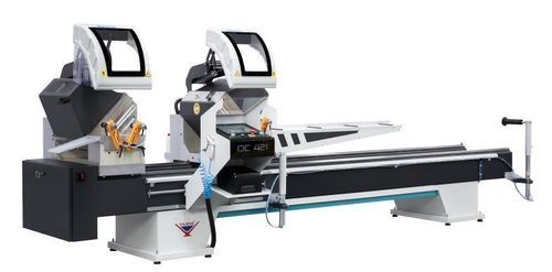 Tronzadora doble cabezal para PVC - DC 421 PSD - YILMAZ MACHINE - para aluminio / para perfiles / automática