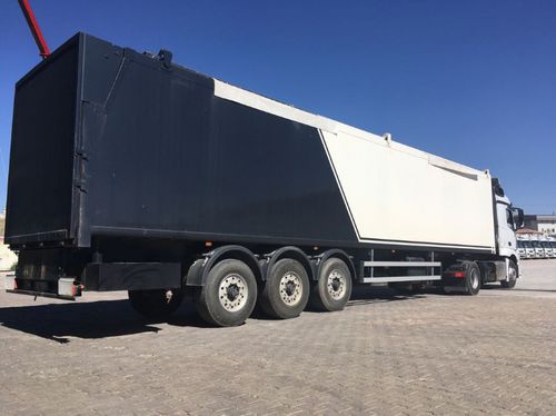 Semirremolque de suelo móvil - EMS Machinery - de desechos / de 3 ejes / de 2 ejes