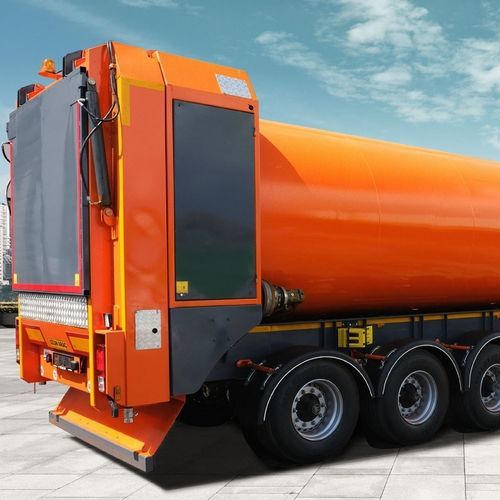 Semirremolque con compactador de basura - EMS Machinery - de tambor / de desechos / de 3 ejes