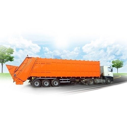 Semirremolque para contenedores - EMS Machinery - de desechos / de 4 ejes