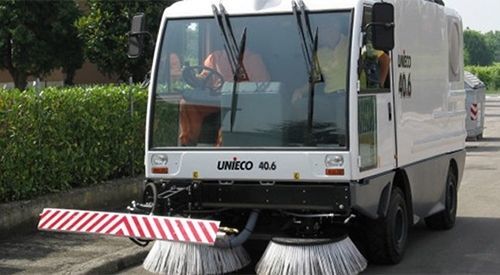 Barredora con operador a bordo - 40.6 COMBi - EMS Machinery - de calle / con 2 cepillos