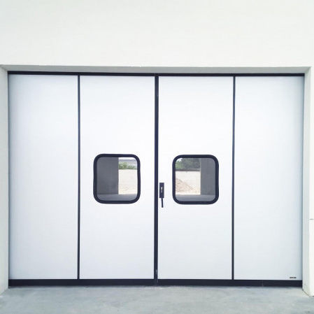 Puerta corredera - ROTEO SILVER - Ballan Spa - de acero galvanizado / industrial / aislada