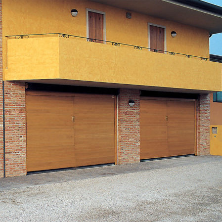 Puerta basculante - HORIZONTAL 85 - Ballan Spa - de madera / para exteriores / para garaje