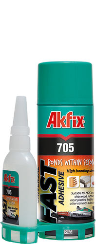 Cola cianoacrilato - 705, 702LV, 702HV, 702, 303 - Akkim Yapı Kimyasalları San. ve Tic. A.Ş. - para vidrio / universal / monocomponente