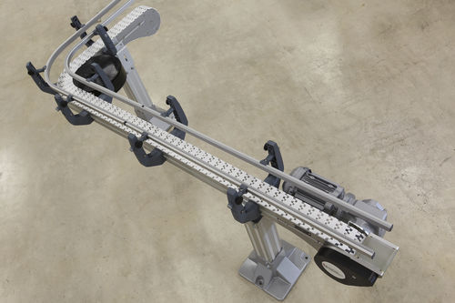 Transportador con cadena - FL - modular automation GmbH - de cadena tipo "table-top" / de cadena en charnela / de cadena articulada