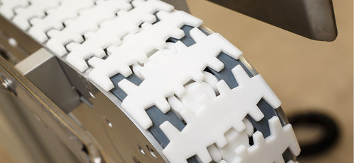Cadena para transporte de acero - modular automation GmbH - de charnela / flexible / de grandes dimensiones