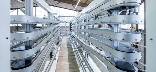 Transportador con cadena - Alpine - modular automation GmbH - de espiral / de acumulación / de almacenamiento