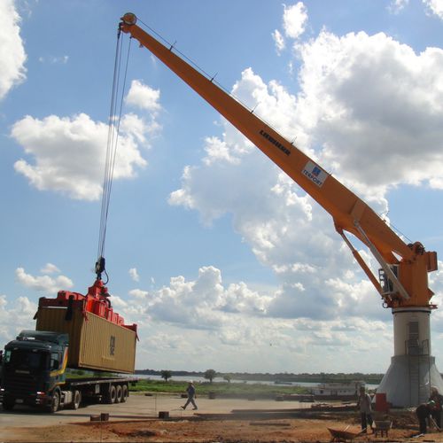 Grúa fija - FCC 230 - Liebherr Cranes - de brazo amantillable / de puerto / de manipulación