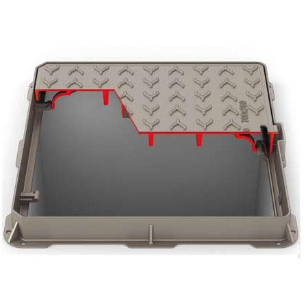 Tapa de registro de hierro fundido - ELASTIK® - Siderghisa s.r.l. - cuadrada / rectangular