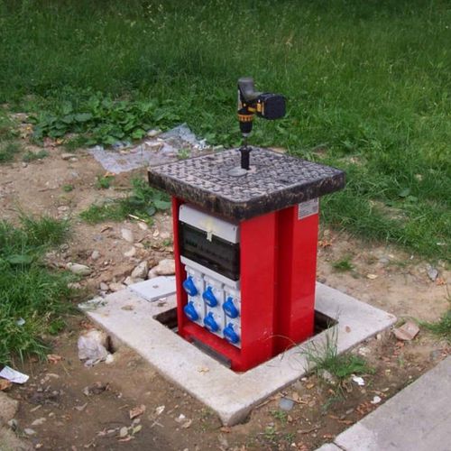 Torreta de suministro eléctrico abatible - SG 01 - Siderghisa s.r.l. - de exterior