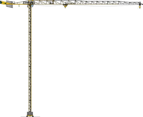 Grúa fija - MCT 88 - Manitowoc Cranes - torre sin cabeza / GME / para obra