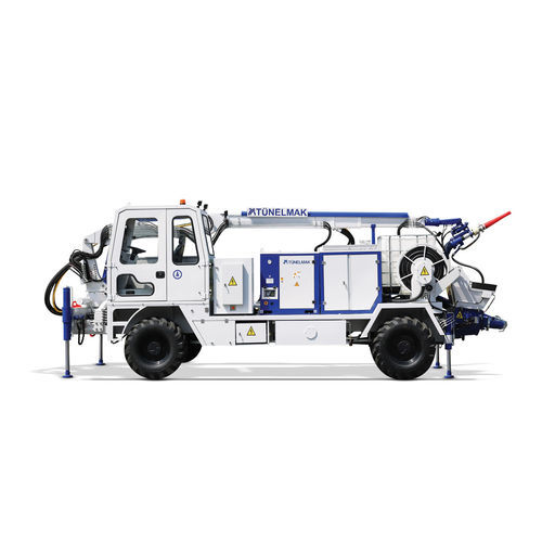 Bomba para hormigón móvil - Adroit 450H/W - TUNELMAK CONSTRUCTION MACHINERY INC - de exterior / para obra / para terreno difícil