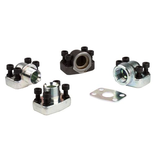 Conector hidráulico - HK series - Tubes International - Socket / con brida / de acero