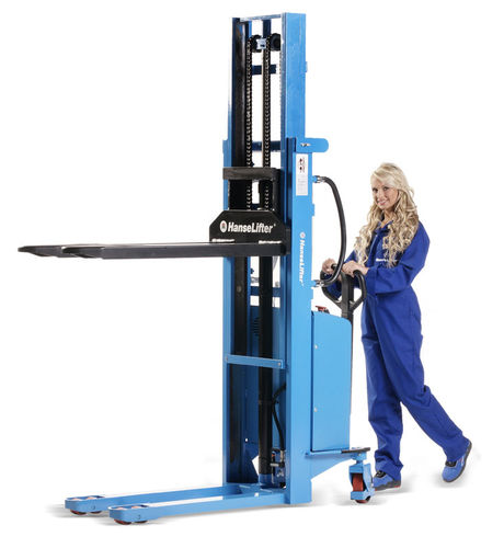 Apiladora manual - E-SDJ15 series - Hanselifter - semieléctrica / con operador a pie / para almacén