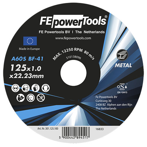 Muela de corte - FE POWERTOOLS BV - de rectificado / de botón / para amoladora angular