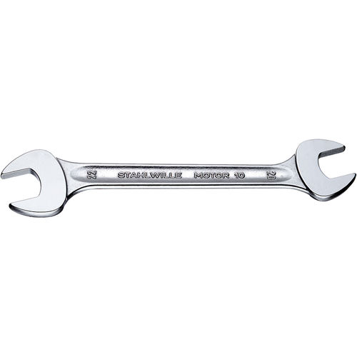 Llave abierta doble - MOTOR 10a series - STAHLWILLE EDUARD WILLE GmbH & Co. KG - de cromo / recta / de acero