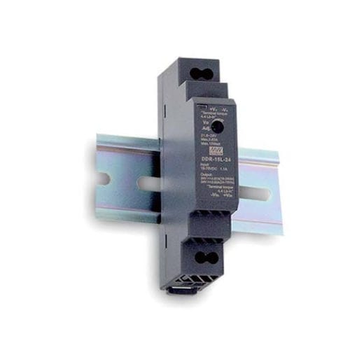 Convertidor DC/DC rango de intensidades de entrada 4:1 - DDR-15 series - Mean Well - variación de intensidades de entrada 2:1 / alto aislamiento E/S / en riel DIN