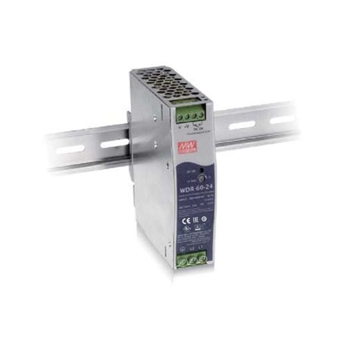 Alimentación eléctrica en riel DIN - WDR-60 series - Mean Well - AC/DC / ajustable / con protección contra cortocircuitos