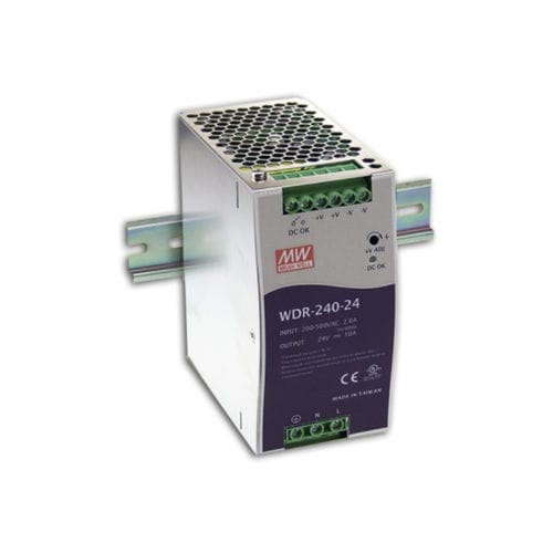 Alimentación eléctrica en riel DIN - WDR-240 series  - Mean Well - AC/DC / de salida simple / monofásica