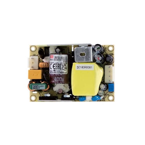 Alimentación eléctrica chasis abierto - RPS-65 series - Mean Well - AC/DC / de salida simple / con protección contra cortocircuitos