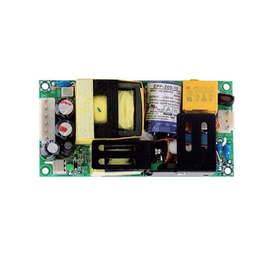 Alimentación eléctrica chasis abierto - EPP-200 series  - Mean Well - con formato 2" x 4" / AC/DC / de salida simple