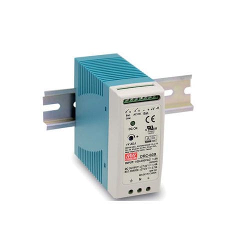 Alimentación eléctrica en riel DIN - DRC-60 series - Mean Well - AC/DC / de salida simple / con protección contra cortocircuitos