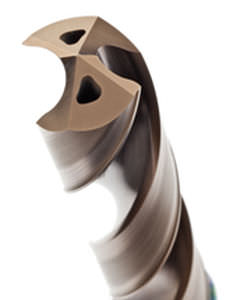 Broca monobloque - MMS series - MITSUBISHI MATERIALS - para acero inoxidable / de alta eficacia / con fluido de refrigeración interno