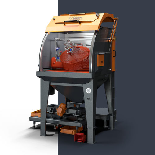Cabina de chorro de arena con inyector - RSKI 1000-S - RÖSLER OBERFLÄCHENTECHNIK - automática / con tabla giratoria