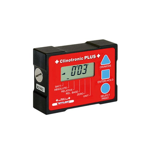 Inclinómetro 1 eje - Clinotronic PLUS - WYLER AG - digital / capacitivo / portátil