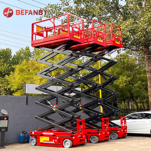 Plataforma elevadora de tijera móvil - BEFANBY - alimentada por batería / hidráulica / de taller