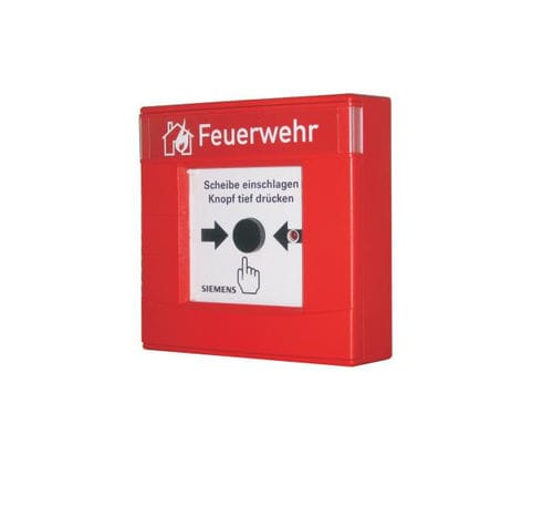 Pulsador de alarma manual de alarma de incendio - FDM223 - Siemens Fire Safety