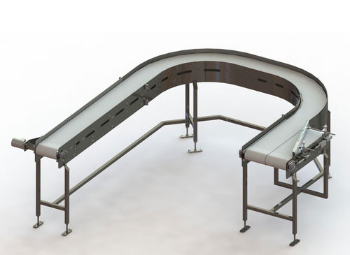 Transportador de cinta modular - BCS SIA - curvo / de carga / modular