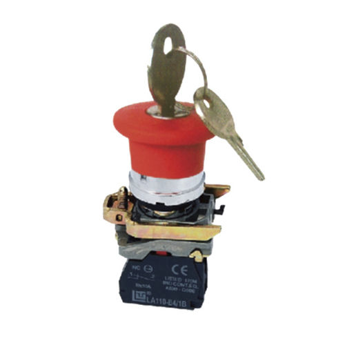 Botón pulsador de llave - LA110-B4-BS series - Utility Electrical Co., Ltd. - de parada de emergencia / push-to-lock
