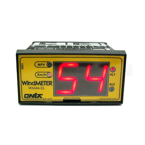 Indicador de velocidad del viento - WM44-SS V3 - IED COMPANY - digital / LED / para montaje sobre panel
