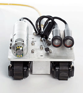 Robot de inspección de orugas - Versatrax 100 MicroMag™ - Inuktun InCommand Robotics LLC - con iluminación de LED / magnético / estanco