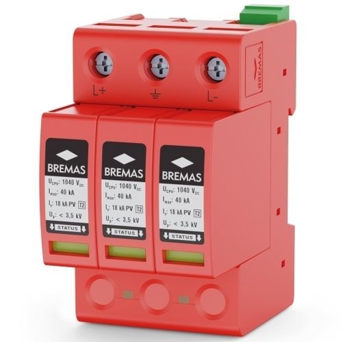 Protector de sobretensión de tipo 2 - SAPV100T2R - BREMAS BETTER SWITCHES - clase II / con teleseñalización / para instalación fotovoltaica