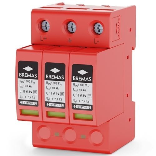 Protector de sobretensión de tipo 2 - SAPV060T2 - BREMAS BETTER SWITCHES - clase II / para instalación fotovoltaica / DC