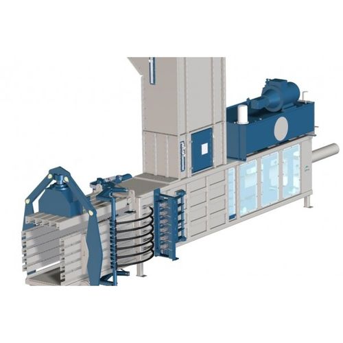 Prensa de balas para plástico - C75S1500L - Valvan Baling Systems NV - para textiles / para residuos / horizontal