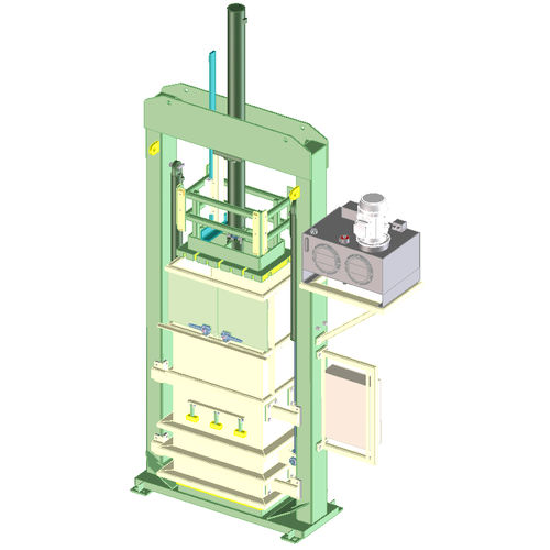 Prensa de balas para textiles - Valvan Baling Systems NV - vertical / de carga frontal / monobloque