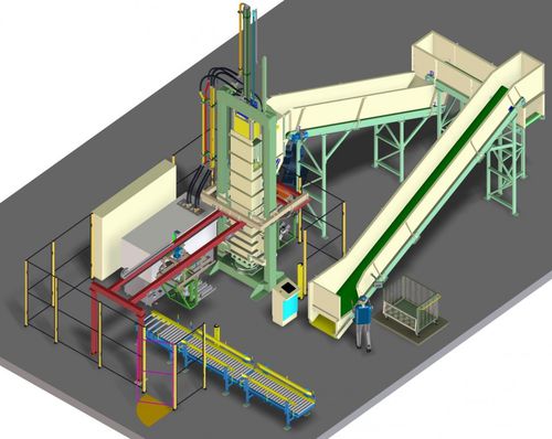 Prensa de balas semiautomática - V40RH-AS2-BES - Valvan Baling Systems NV - para textiles / vertical / de canal