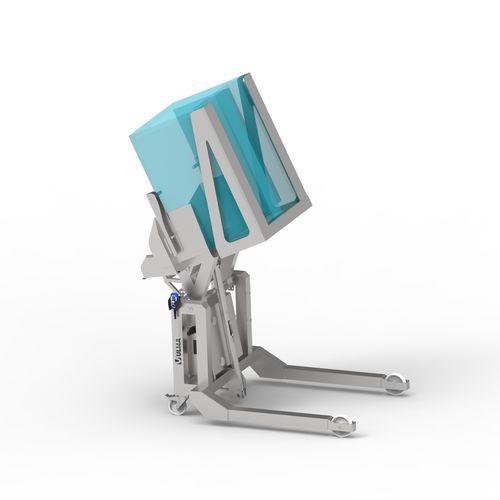 Inclinador electromanual - EBT10S - Inoxtruck - de cajas / de acero inoxidable / para la industria agroalimentaria