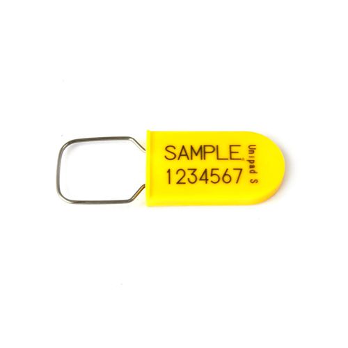 Precinto de seguridad de polipropileno - Unipad S - Universeal (UK) Ltd - de metal / para candado / para cajas