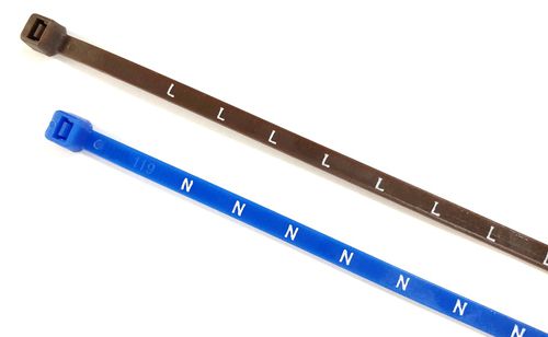 Sujetacables de nailon - UVZIP-20048-BLN - Universeal (UK) Ltd - con porta-etiquetas