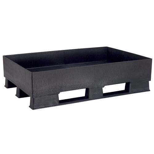 Paleta de retención de polietileno - 2556 series - Kiga GmbH - con rejilla galvanizada