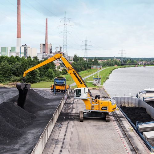 Manipuladora de materiales con orugas - LH 150 C - Liebherr Excavators - eléctrica