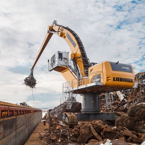 Manipuladora de materiales con orugas - LH 150 C - Liebherr Excavators - eléctrica