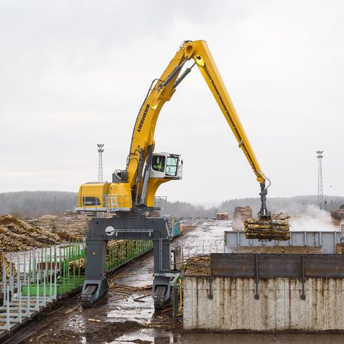 Manipuladora de materiales con orugas - LH 150 C - Liebherr Excavators - eléctrica